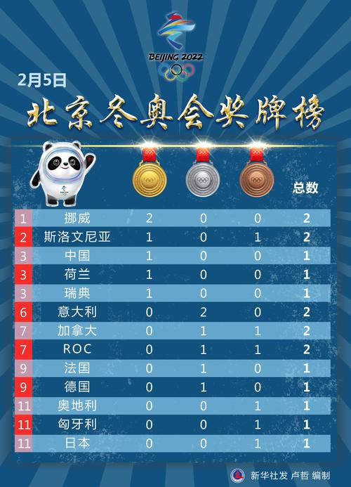 冬奥会中国金牌排行榜