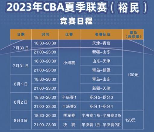 cba比赛日程表最新